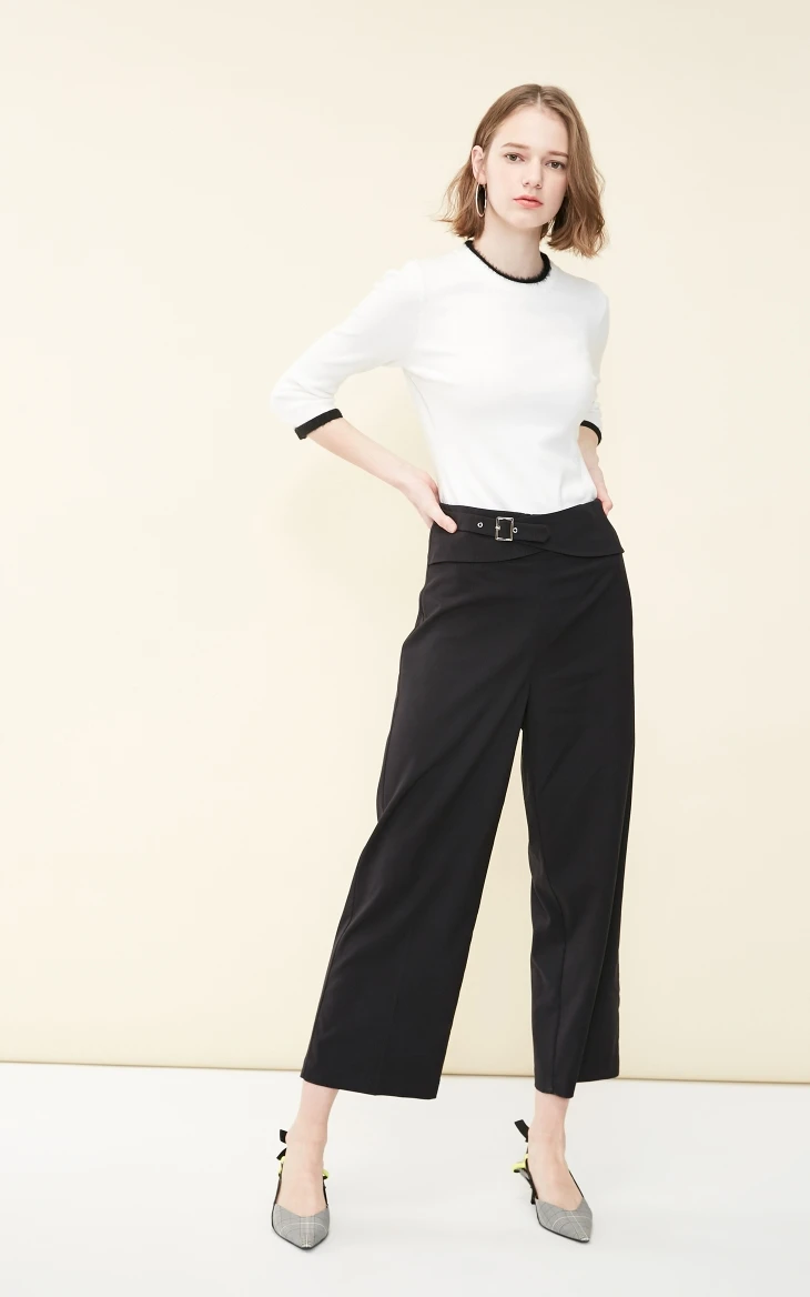 Vero Moda женский круглый вырез минималистичный 3/4 рукава приталенный базовый трикотаж | 319124534