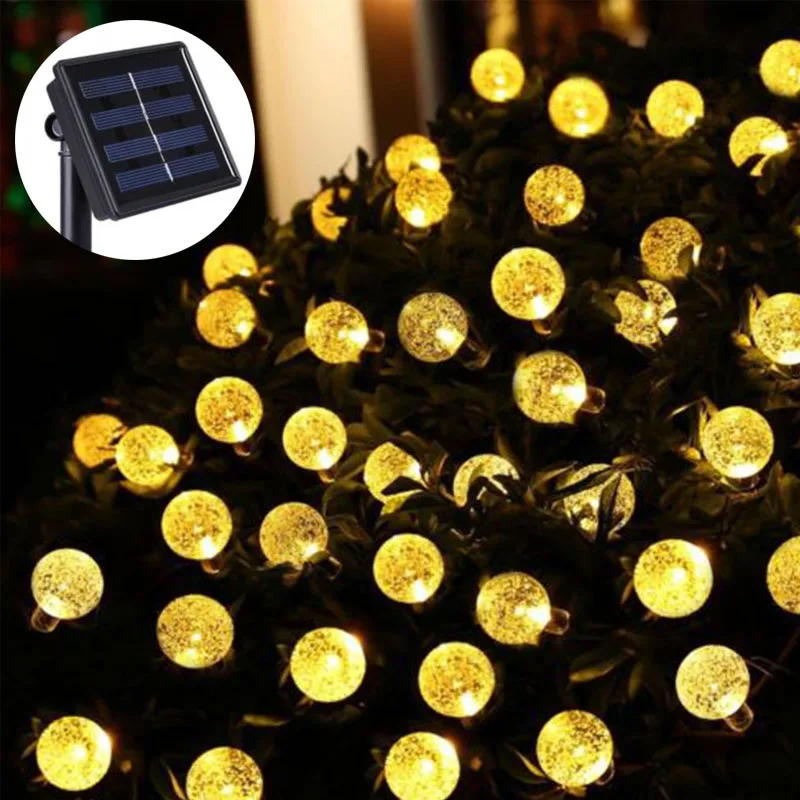 Светодиодная гирлянсветильник с кристальными шариками наружная