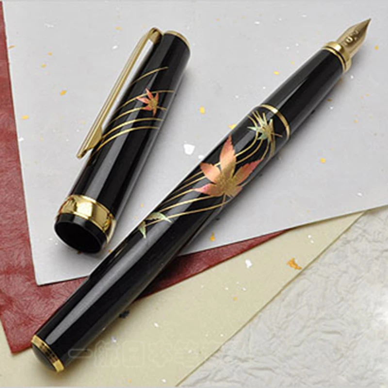 Японская Platinum Maki-e Kanazawa craftworks перьевая ручка золотого цвета 18 К | Канцтовары для