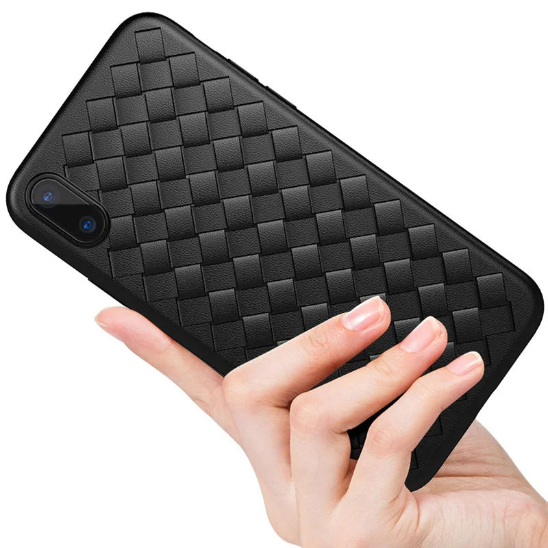 Boomboos Классический Кожаный Плетеный мягкий дышащий сетчатый чехол для iPhone Xs iphone Max