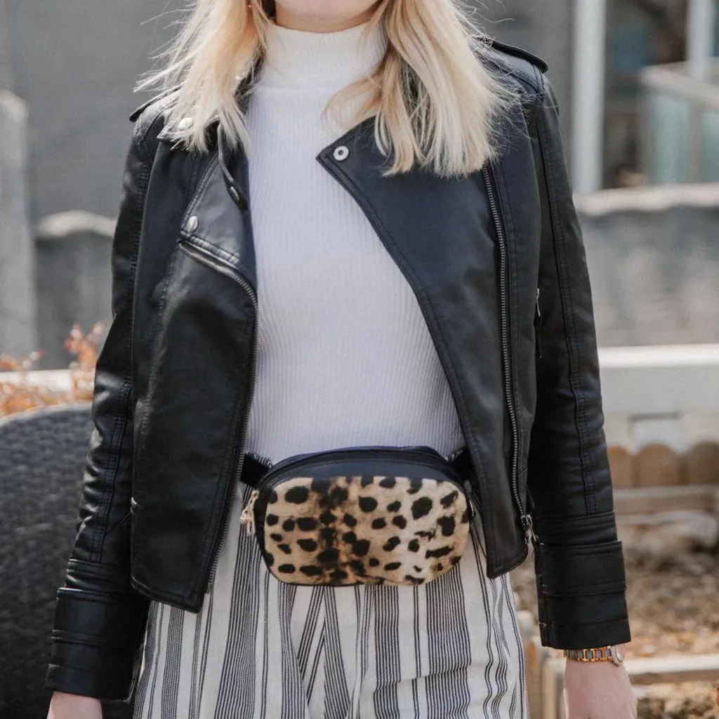 Women'S belt Bag Outdoor Travel Fanny Pack Leopard Zipper Messenger Bags Sports Chest Bag Solid Small Waist Bag Bolsa Cintura