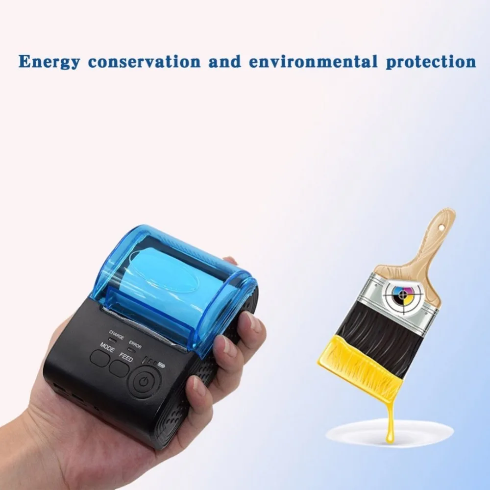 Portable Thermal Receipt Printer Mini Wireless Bluetooth for iOS and Android 58mm USB With AU Plug | Компьютеры и офис