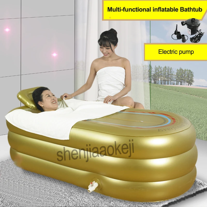 1 шт. Одиночная надувная ванна для взрослых утолщенная Складная Ванна домашняя