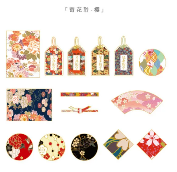 45 шт./лот японские цветочные модные ПВХ наклейки DIY Deco поставки девочка подарок