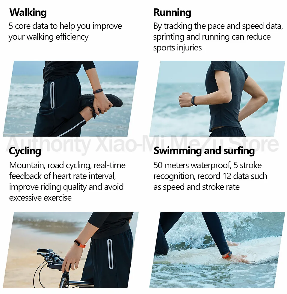 Xiaomi mi Band 4 Smart AMOLED цветной экран браслет пульсометр фитнес Bluetooth 5,0 50MSwim mi ng водонепроницаемый mi Band 4