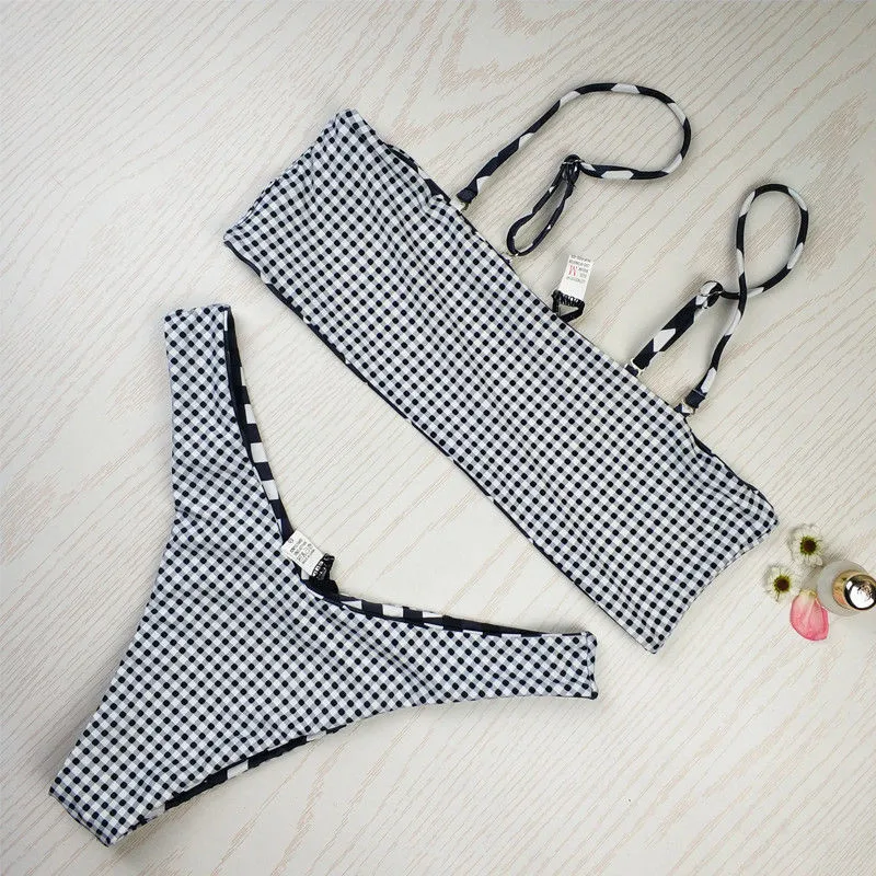 Сексуальный женский комплект бикини с принтом новинка 2018 Летний стиль бандаж