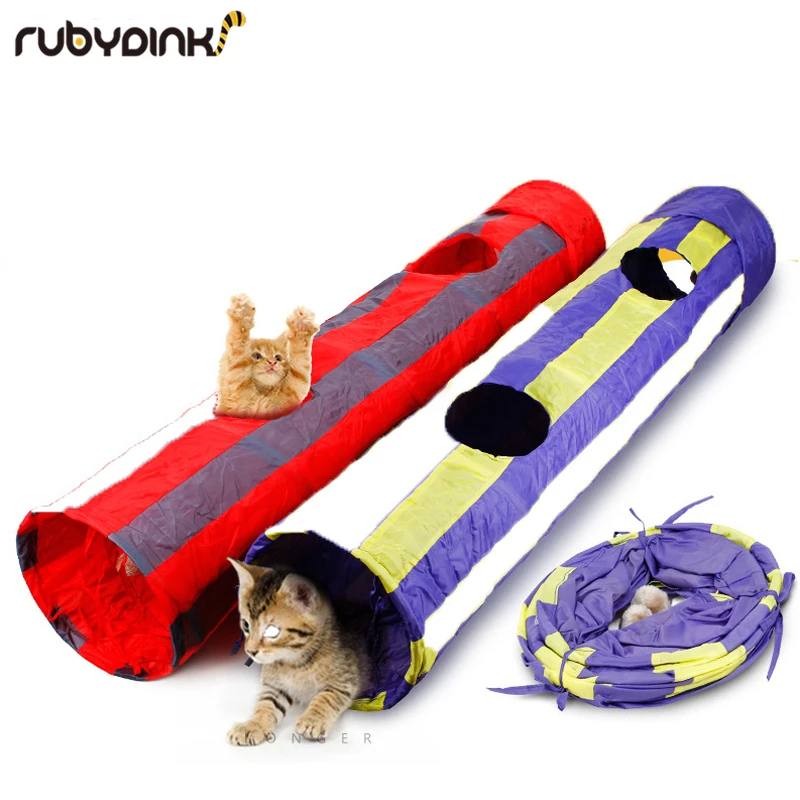 Складной домик с двумя отверстиями туннель для домашних животных игровой