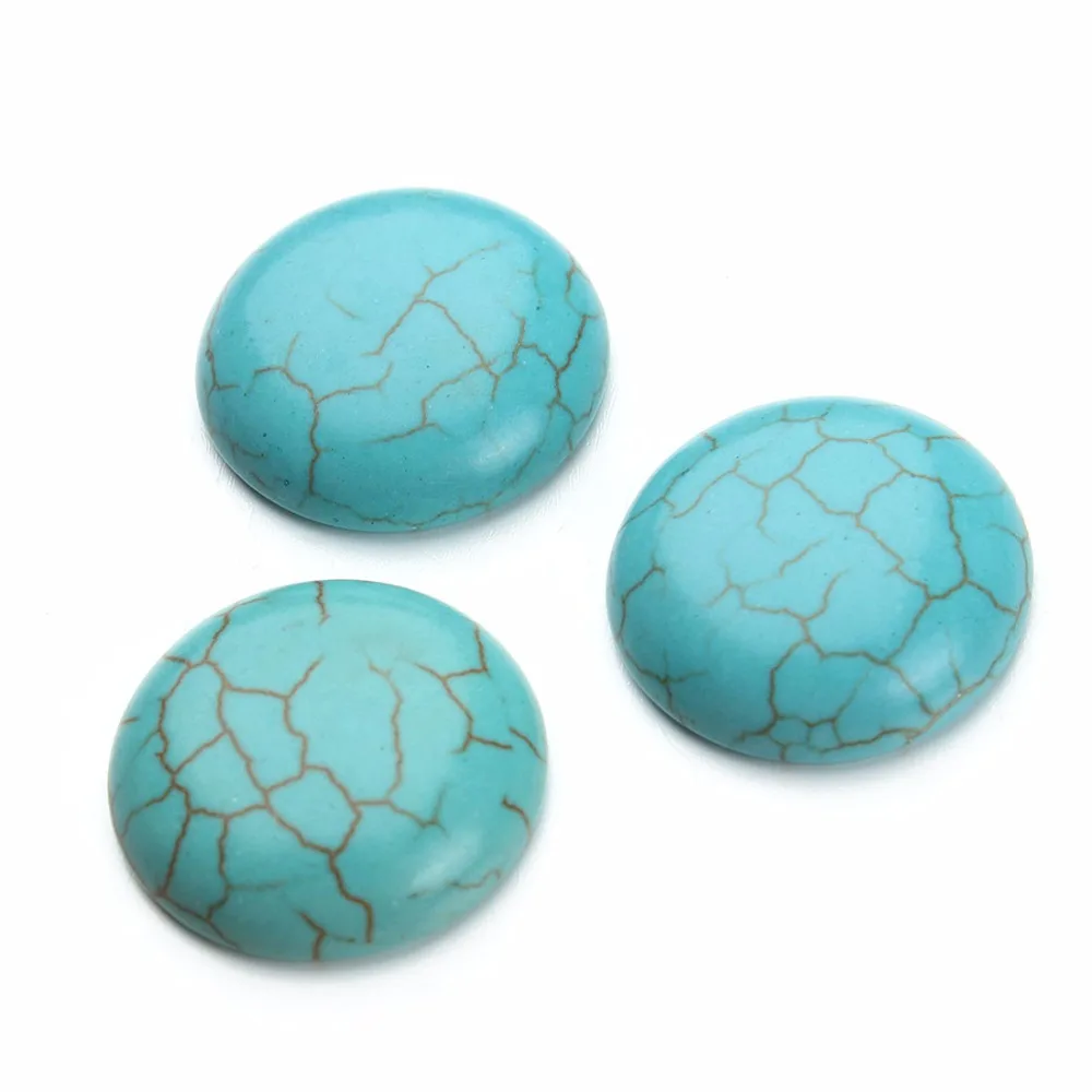 Кабошоны с плоским основанием для скрапбукинга 10 шт./лот 4 30 мм|cabochon beads|turquoise