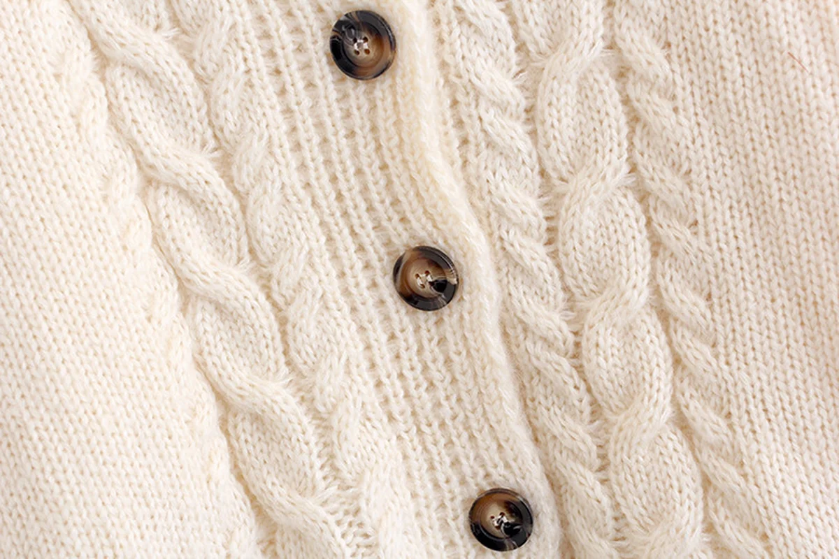 Женский однобортный Кардиган с круглым вырезом однотонный Свободный кардиган