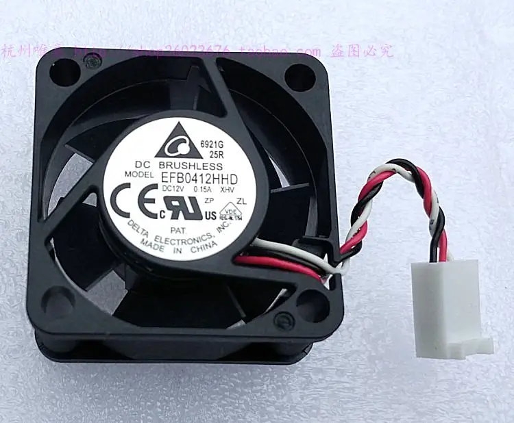 Совершенно новый вентилятор охлаждения DELTA 4020 4 см EFB0412HHD XHV 3PIN 12 В 0.15a