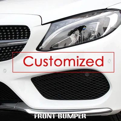 front bumper Индивидуальная наклейка на кузов автомобиля, капот, боковая полоса, на окно, персонализированная наклейка для Mercedes Benz A C E CLA GLA, класс AMG, аксессуары - Название цвета: front bumper