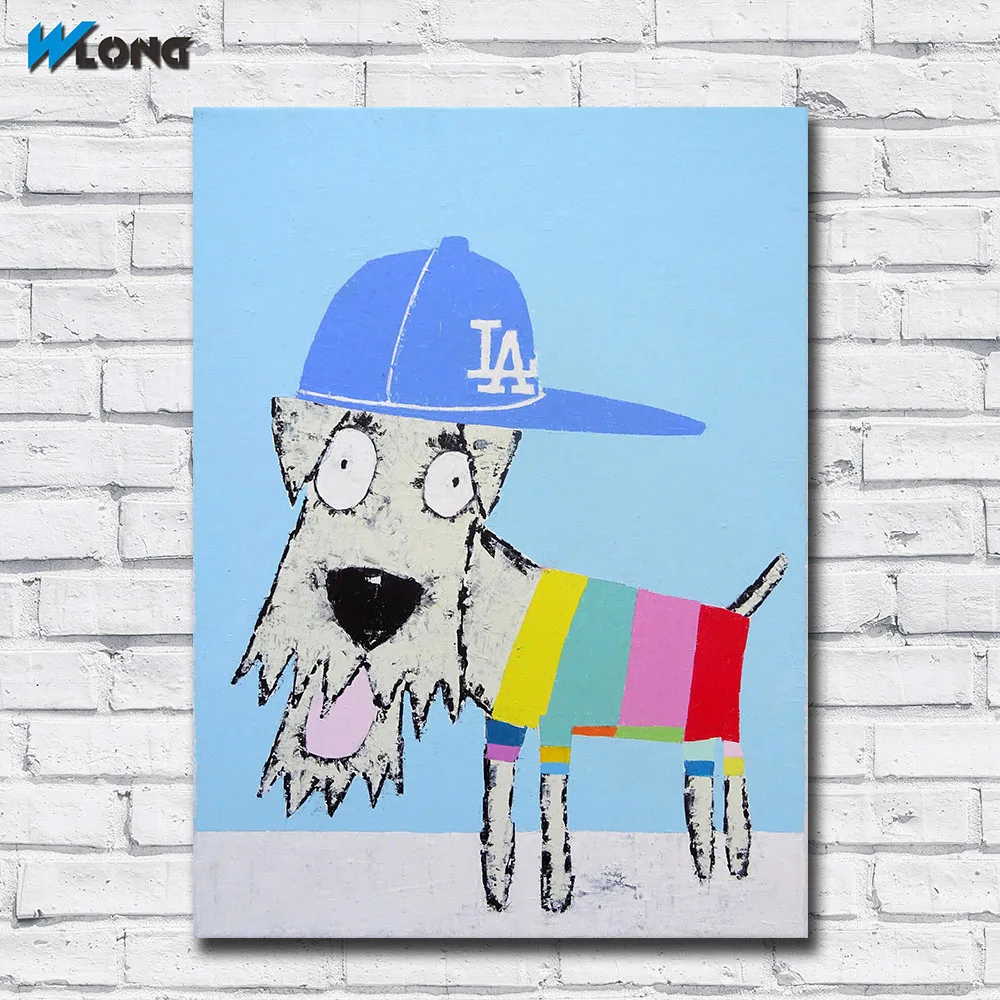 Модная печать поп арт Dodger ирландский терьер Настенная картина домашний Декор
