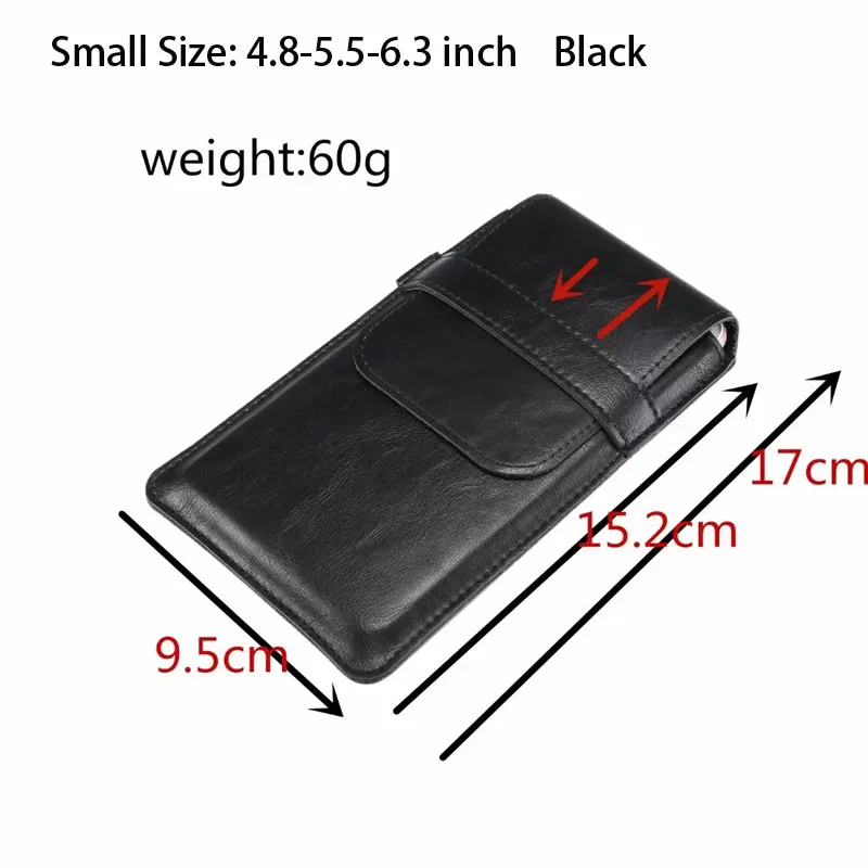 Small Size Black FULAIKATE 7," универсальная сумка разных размеров для всех мобильных телефонов тонкий поясной чехол для Xiaomi Max3 huawei Honor 8X Max мужской чехол - Цвет: Small Size Black