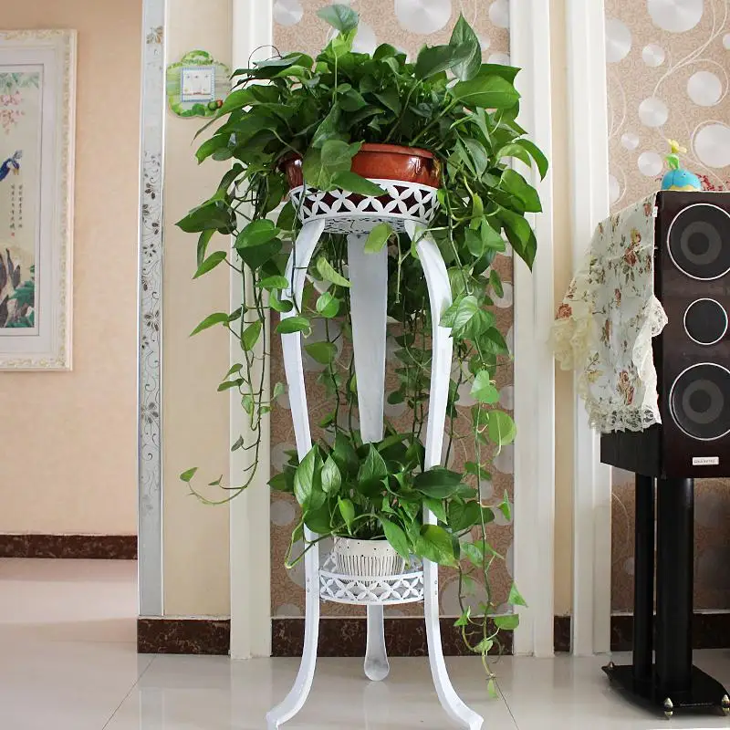 European flower rack wrought iron multi-layer indoor floor-standing green flower shelf living room storage balcony meat home