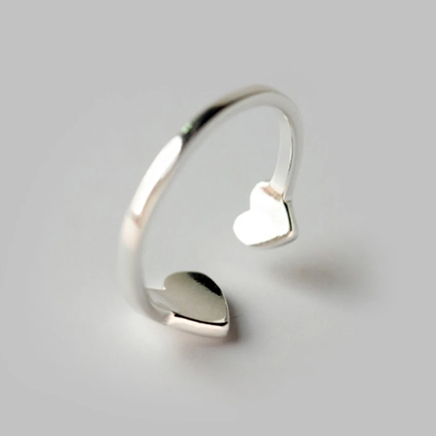 Kinitial хит продаж кольцо в виде сердца милые двойные кольца ювелирные изделия