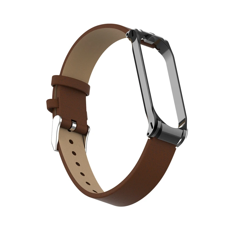 Кожаный браслет, умный Браслет Для xiaomi mi band 4, ремешок с металлической пряжкой, спортивный браслет для xiaomi mi Band 4, браслет mi band 4, ремешок