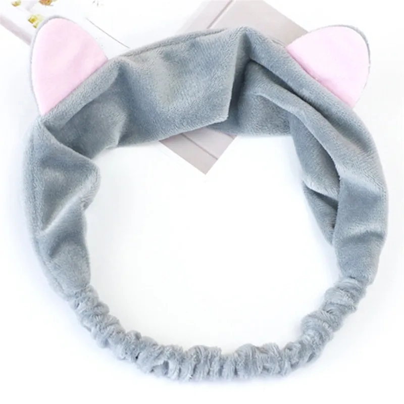 Женская повязка для волос PINKSEE с кошачьими ушками милая на голову мытья лица