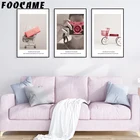 Модная Скандинавская Настенная картина с камерой, холст, минималистичные Ретро плакаты и принты, художественные современные украшения для гостиной, домашние картины