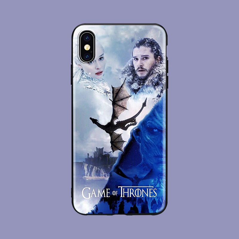 Черный мягкий чехол для телефона DRACARYS Game Thrones daeneris Dragon для iPhone 8 7 6 6S Plus X XS MAX 5 5S SE XR Jon Snow