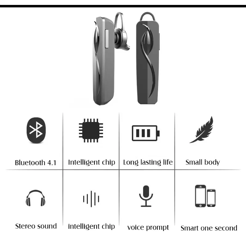 RBAYSALE наушники беспроводные Bluetooth микрофон Прочный Крючок для аккумулятора