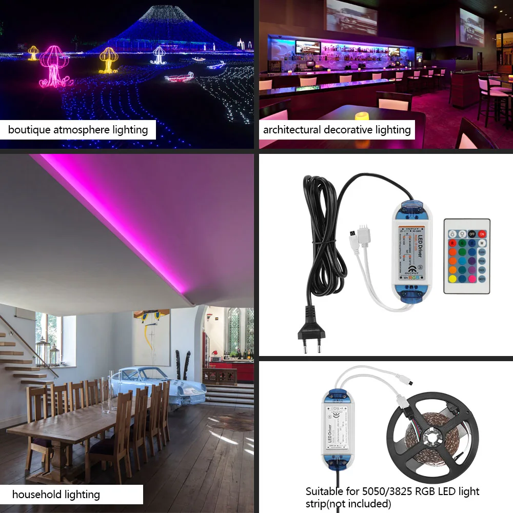 3A/5A Мощность адаптер питания аксессуары 24key RGB пульт дистанционного управления