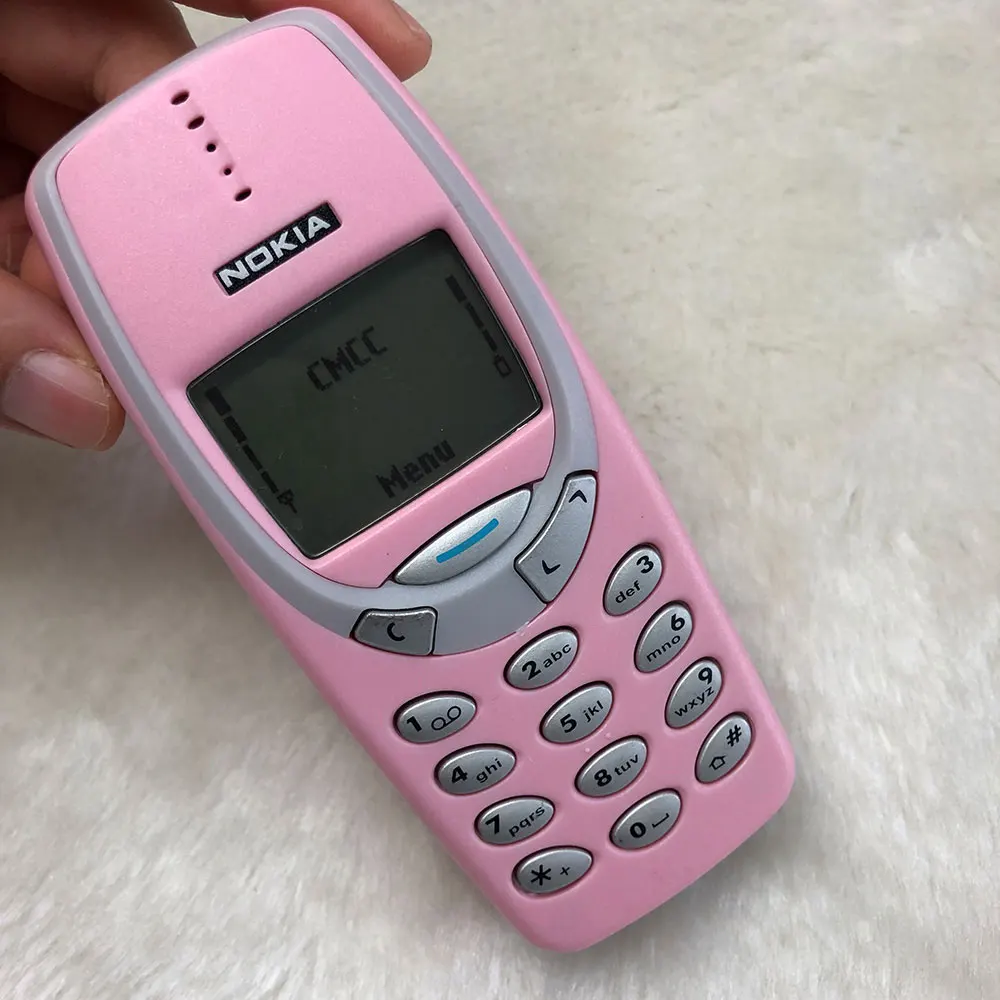 Pink NOKIA 3310 2G GSM разблокированный мобильный телефон хороший дешевый отремонтированный мобильный телефон - Цвет: Pink