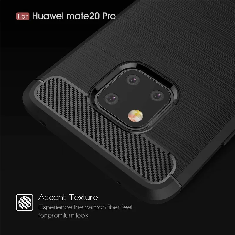For Huawei Mate 20 30 Pro Fundas Case Shockproof TPU Silicone Carbon Fibre Skin Cover Nova 5T 6 6SE Honor V30 Coque |