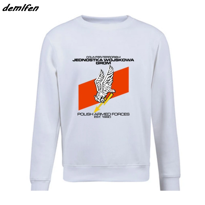 New Spring autumn Fashion Sweatshirt JW GROM Poland Elite Counter Terrorism Unit Special Force Military Hoodie Hip Hop Coat Tops |