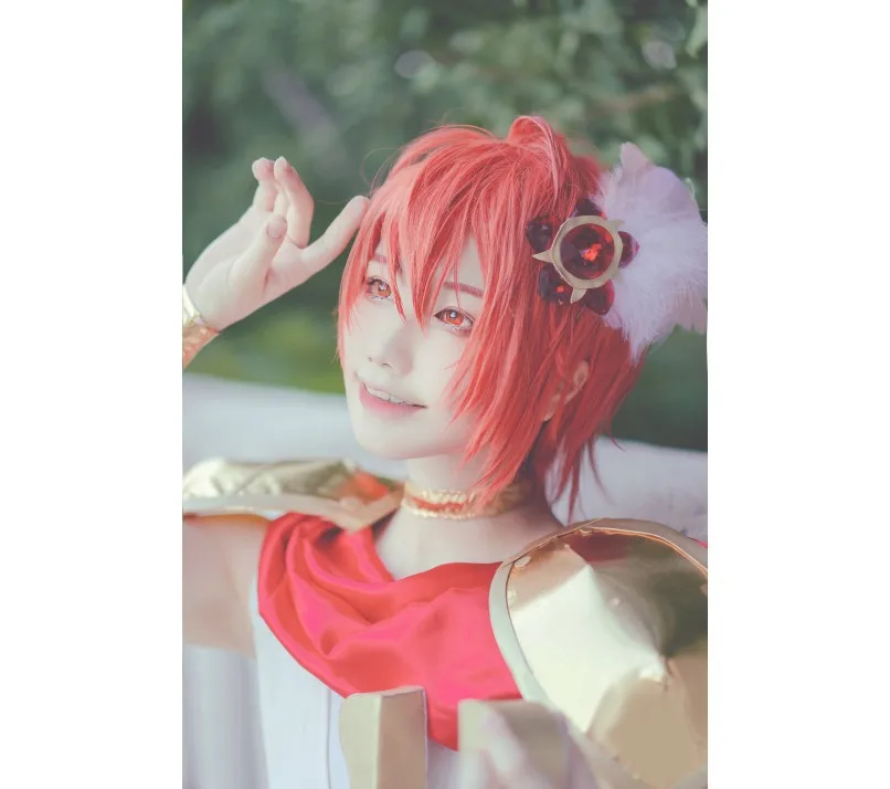 Парик для косплея IDOLiSH7 NANASE RIKU термостойкий синтетический с короткими оранжевыми