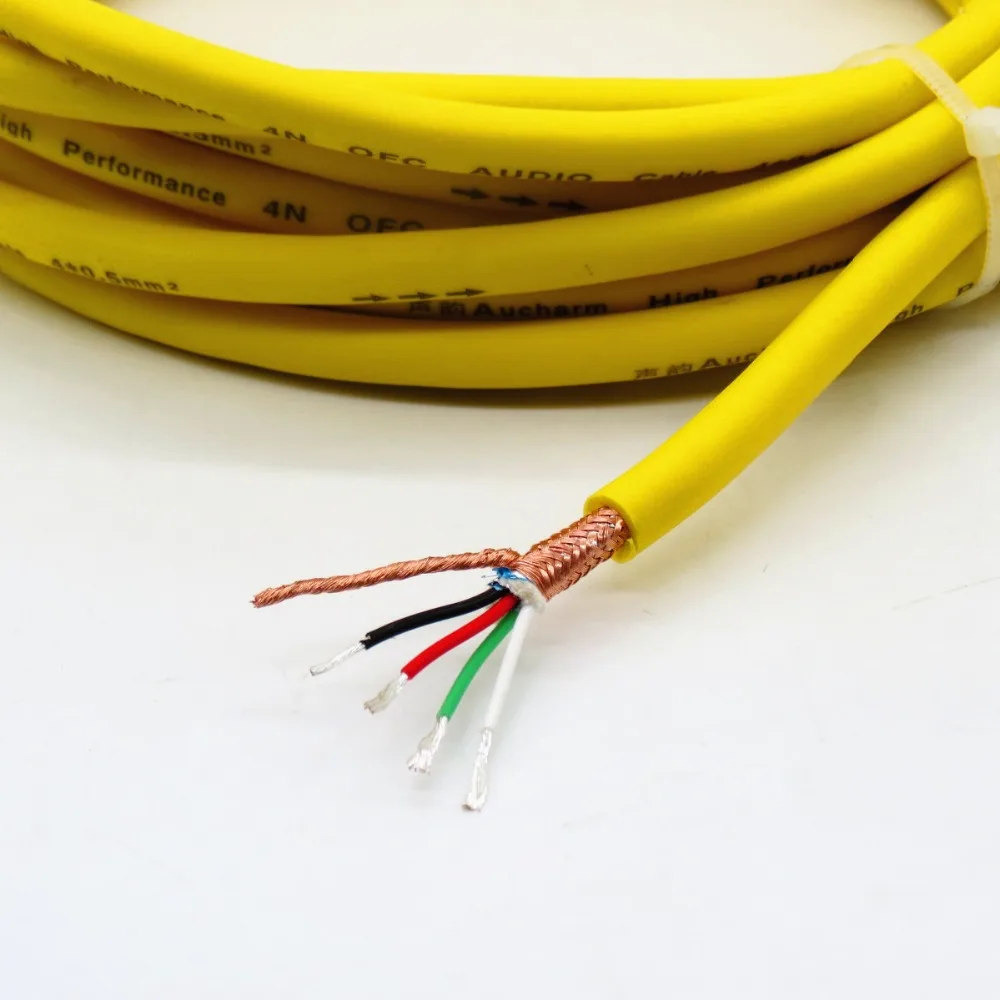 4 ядра USB Высокая производительность HIFI сигнальная линия 4N OFC бескислородная медь экранированная сеть+ фольга медное покрытие серебряный провод аудио линия