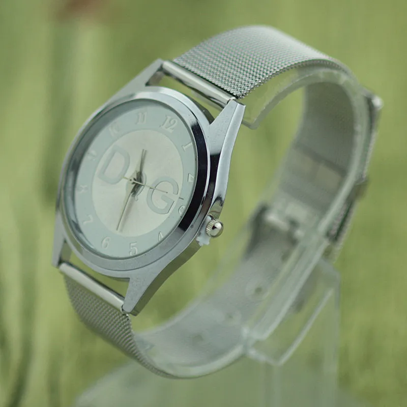 Reloj mujer новый бренд DQG роскошные металлические сетчатые повседневные кварцевые