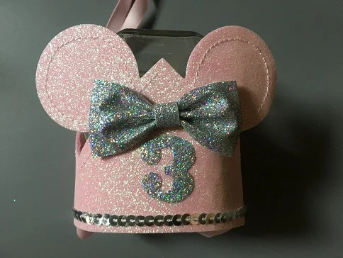 pink 3rd Бутик 5 шт. Модный милый Блестящий бант праздничный колпак повязки на голову 1-й 2-й 3-й день рождения животные уши шапка мягкие повязки вечерние головные уборы - Цвет: pink 3rd