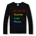 2021, мужские футболки с логотипом, персонализированные футболки, одежда с длинным рукавом, Camisa Masculina, хлопок, новинка, футболки