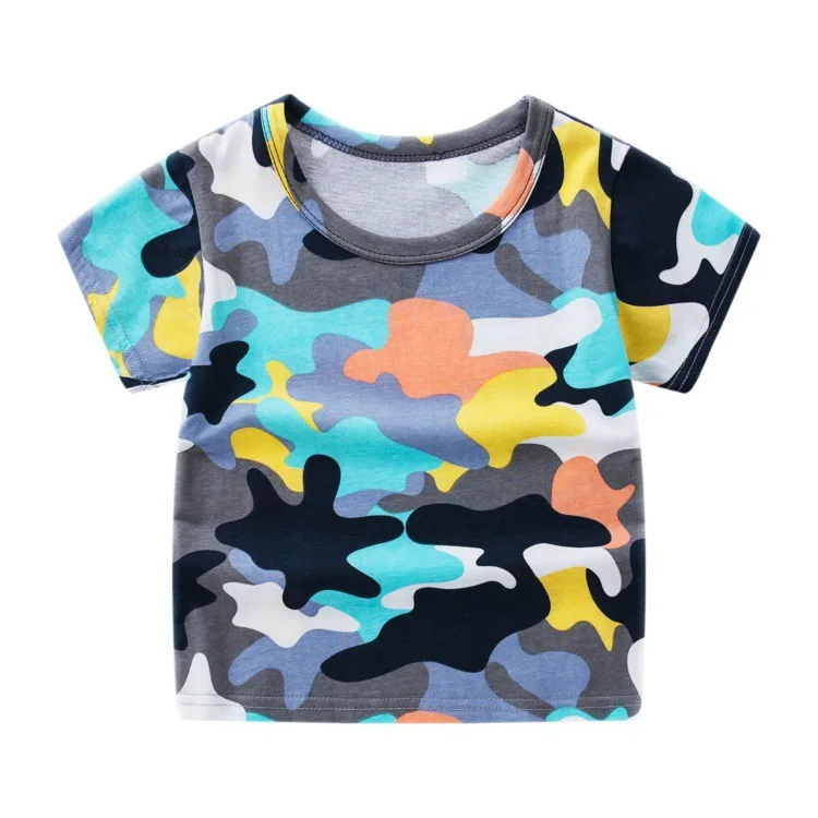 Summer New Unisex kids Short-sleeved Cotton T-shirt Cartoon Boy Shirt Girls Tops Sweater Little Yellow Man Outfits | Мать и ребенок