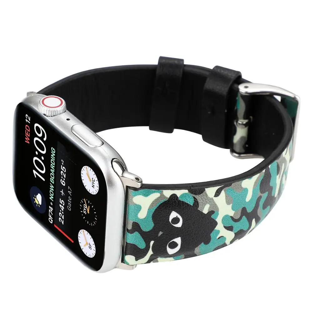 Новые Мультяшные милые ремешки для часов Apple Watch 44 мм 40 42 38 женский браслет из