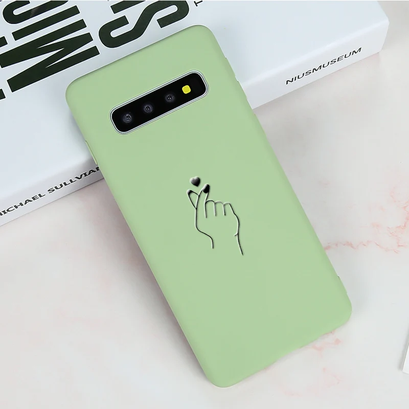 Чехол Love Heart для Samsung Galaxy S9 S10 Plus S10E S8 силиконовый чехол бампера Lite мягкий матовый