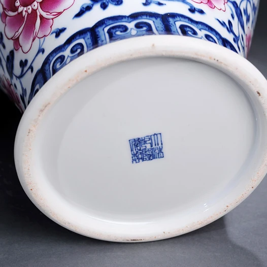 Jingdezhen ceramic antique glaze lotus general tank home decoration technology living room | Дом и сад