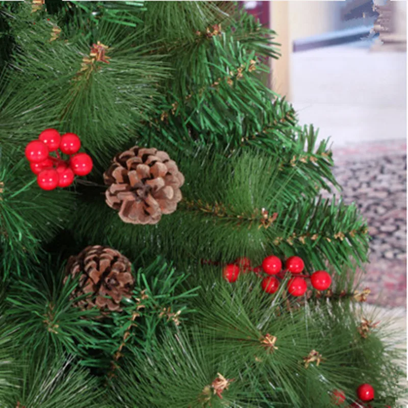 Разноцветные сосновые иглы 1 5 м/150 см красные ягоды pinecone Рождественская елка