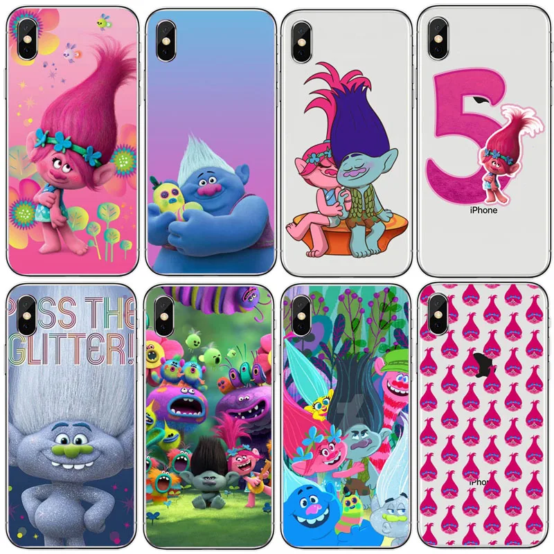 Чехол Trolls Poppy для iPhone XS Max 6 6s 7 8 Plus XR 5s SE Мягкий силиконовый чехол из