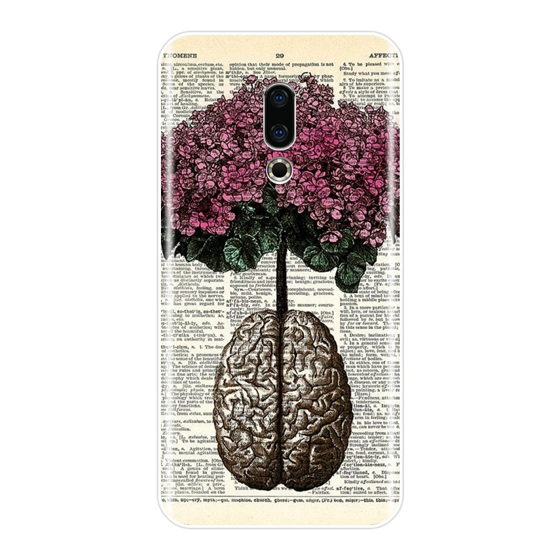 Чехол для телефона из ТПУ с изображением черепа цветка сердца глаз Meizu 16th 16x15 Lite 16