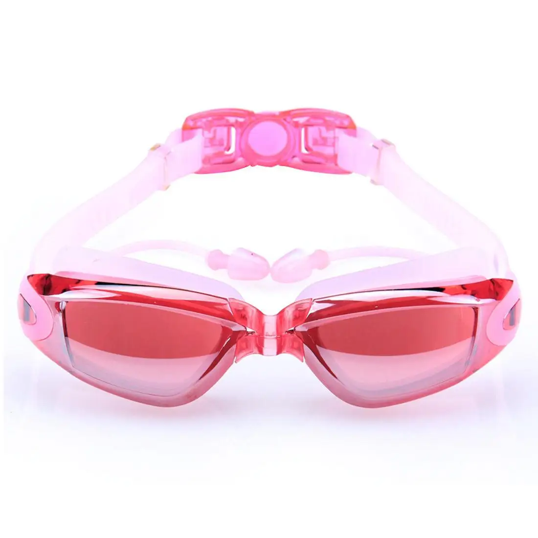 FAVSPORTS Multicolor Swim Googles Silicone Eyewear Anti-Fog Glasses for Swimming Goggles Adult with Earplugs Diving |