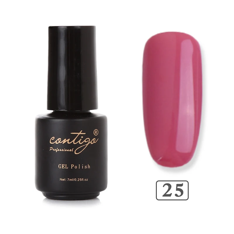Contigo Nails Art полуперманентный Гель-лак для ногтей УФ замачиваемый гель для ногтей цветной набор Горячая Распродажа Bluesky маникюрный лак гибридный - Цвет: 25