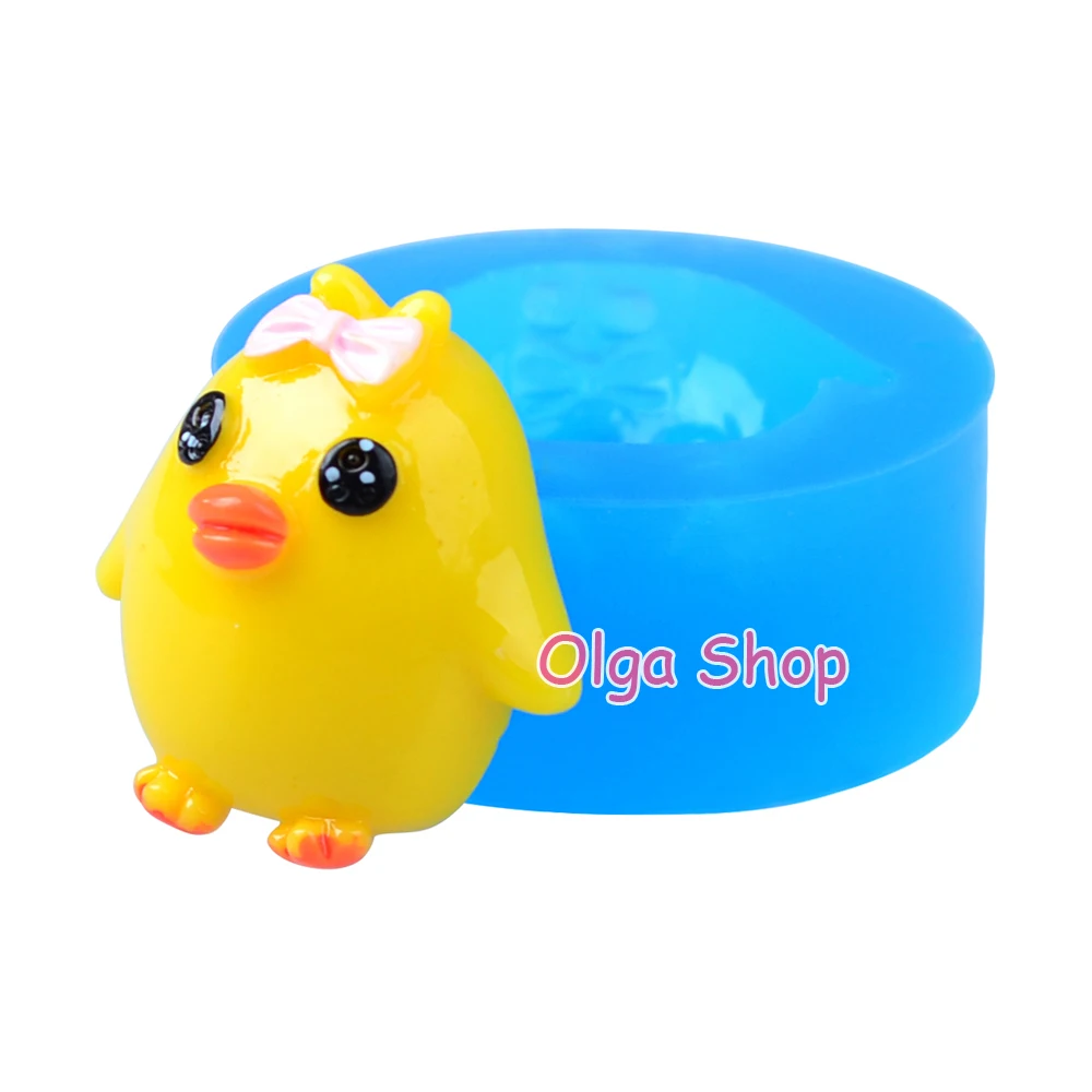 DYL483 28 5 мм курица/цыпленок с бантом силиконовая форма для животных Sugarcraft помадка