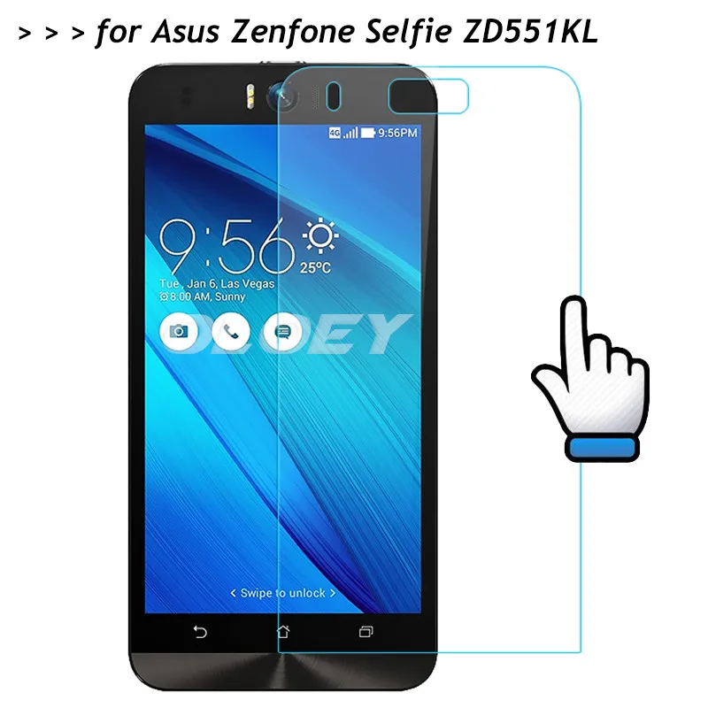 Для Asus Zenfone Selfie ZD551KL закаленное Стекло 9 H спереди Экран протектор Защитная пленка