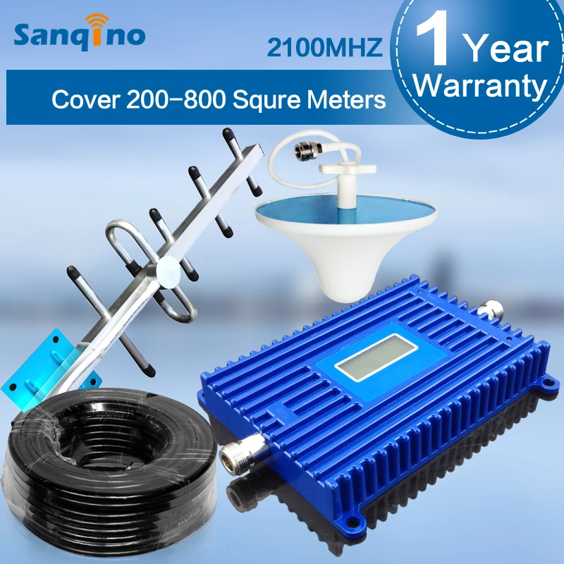 Sanqino 3G повторителя 2100 UMTS мобильный ретранслятор 70db усиления усилитель сигнала