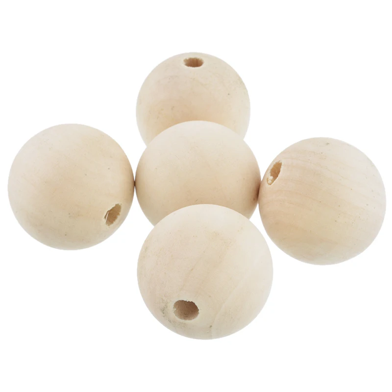 30mm 20pcs 10 шт деревянные бусины медведь пустышка деревянные бусины шар медведь 3D мультфильм милый улыбающееся лицо деревянный шарик ребенок DIY для изготовления украшений вручную - Цвет: 30mm 20pcs