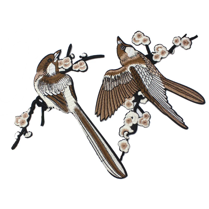 1 шт. вышитые нашивки с птицами Приклеивание утюгом или Пришивание для одежды