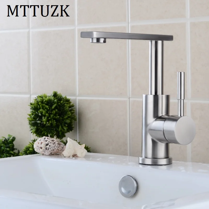 MTTUZK высококачественный матовый кухонный кран из нержавеющей стали 304 градусов