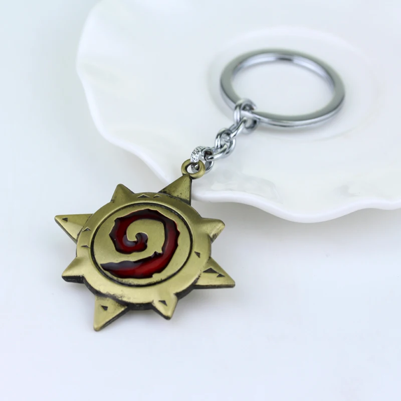 Игровой брелок Hearthstone: Logo Heroes of Warcraft держатель для автомобильных ключей из сплава