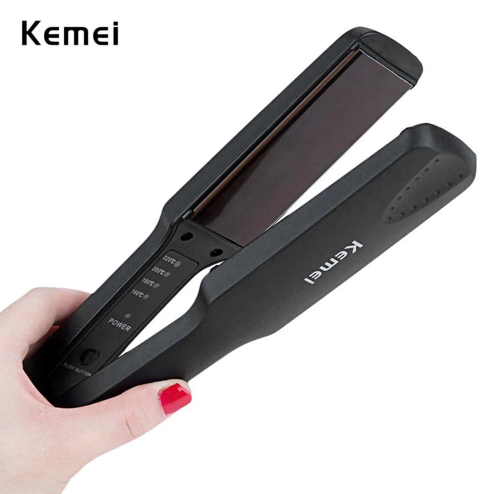 KEMEI KM-329 профессиональная турмалиновая керамическая нагревательная пластина выпрямитель для волос Инструменты для укладки с быстрым нагревом тепловая производительность